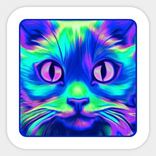 Trippy Kitty Sticker